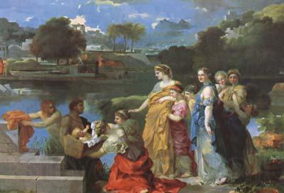Bourdon, Sebastien The Finding of Moses (mk08) France oil painting art